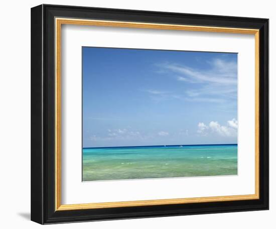 Blue Sea and Sky, Cancun, Mexico-Angelo Cavalli-Framed Photographic Print