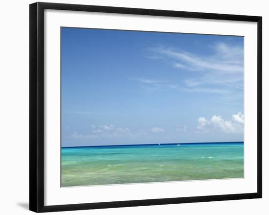 Blue Sea and Sky, Cancun, Mexico-Angelo Cavalli-Framed Photographic Print