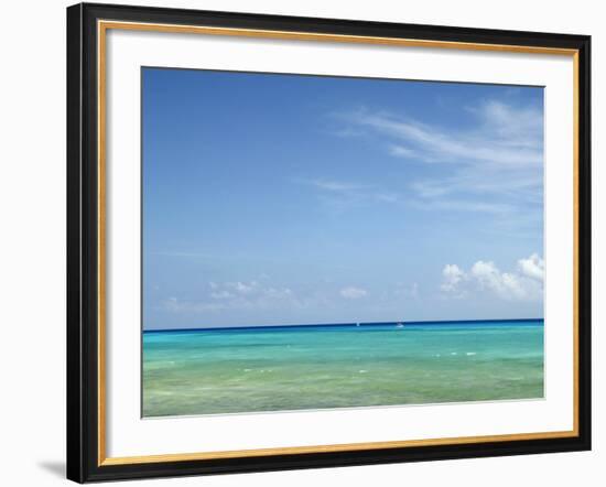 Blue Sea and Sky, Cancun, Mexico-Angelo Cavalli-Framed Photographic Print