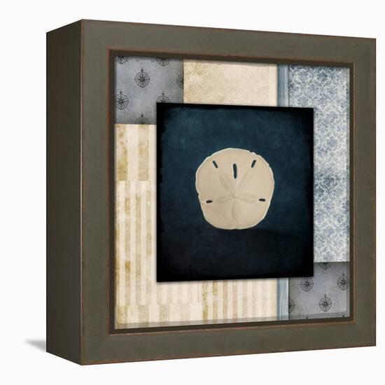 Blue Sea Sand Dollar-LightBoxJournal-Framed Premier Image Canvas