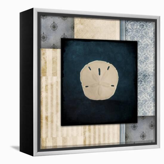 Blue Sea Sand Dollar-LightBoxJournal-Framed Premier Image Canvas