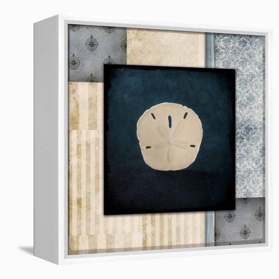 Blue Sea Sand Dollar-LightBoxJournal-Framed Premier Image Canvas