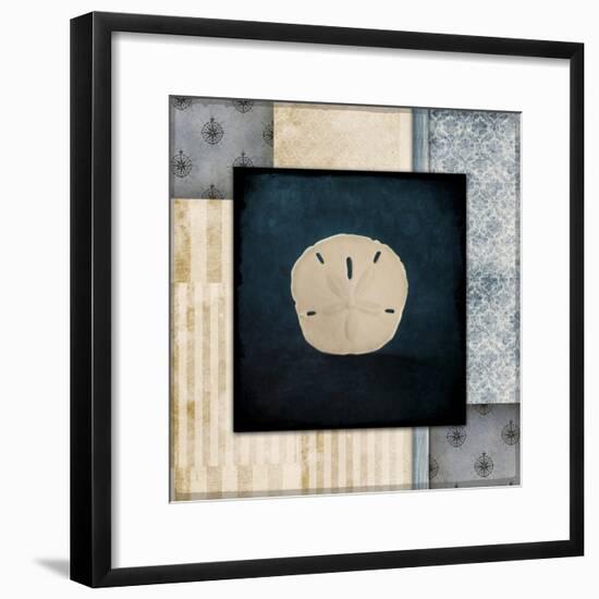 Blue Sea Sand Dollar-LightBoxJournal-Framed Giclee Print