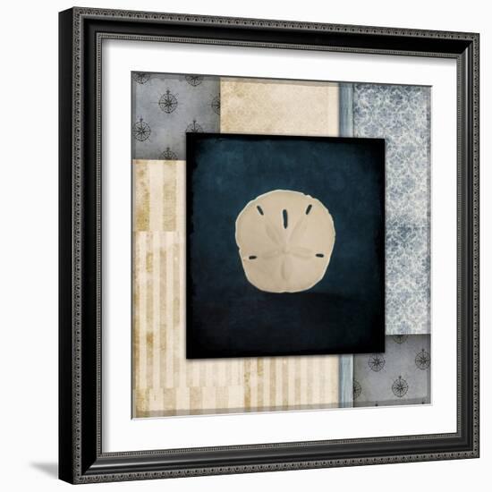 Blue Sea Sand Dollar-LightBoxJournal-Framed Giclee Print