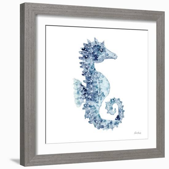 Blue Seahorse-Patti Bishop-Framed Art Print