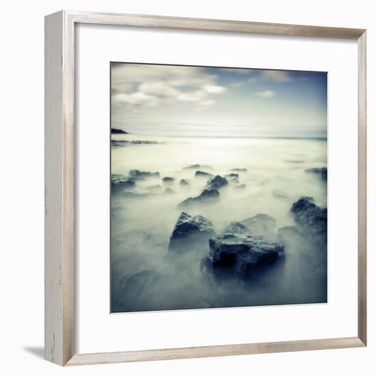 Blue Seascape 02-Tom Quartermaine-Framed Giclee Print