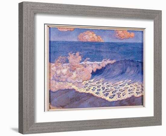 Blue Seascape, Wave Effect, c.1893-Georges Lacombe-Framed Giclee Print