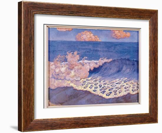 Blue Seascape, Wave Effect, c.1893-Georges Lacombe-Framed Giclee Print