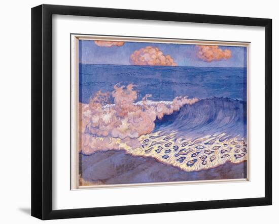 Blue Seascape, Wave Effect, c.1893-Georges Lacombe-Framed Giclee Print