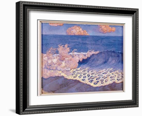 Blue Seascape, Wave Effect, c.1893-Georges Lacombe-Framed Giclee Print