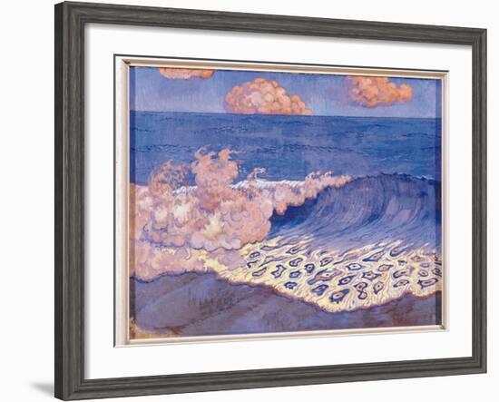 Blue Seascape, Wave Effect, c.1893-Georges Lacombe-Framed Giclee Print