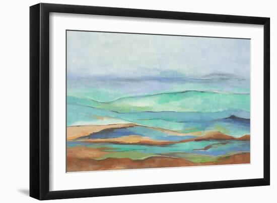 Blue Serene Seascape-Jacob Q-Framed Art Print