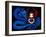 Blue Serpent - a Gothic Fairy and her Dragon-Jasmine Becket-Griffith-Framed Art Print