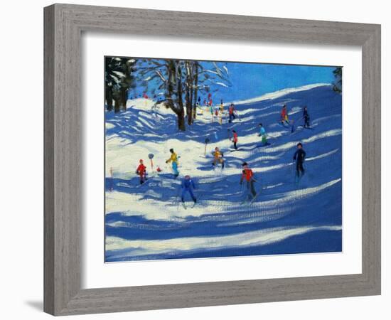 Blue Shadows, Morzine-Andrew Macara-Framed Giclee Print