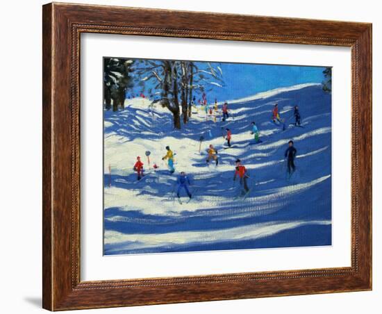 Blue Shadows, Morzine-Andrew Macara-Framed Giclee Print