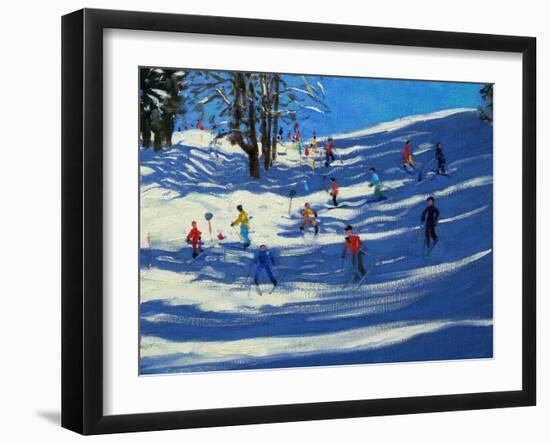 Blue Shadows, Morzine-Andrew Macara-Framed Giclee Print