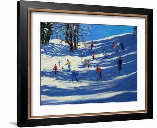 Blue Shadows, Morzine-Andrew Macara-Framed Giclee Print