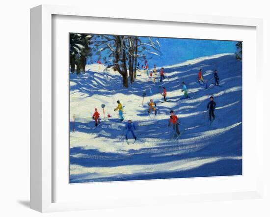 Blue Shadows, Morzine-Andrew Macara-Framed Giclee Print