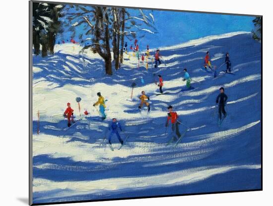 Blue Shadows, Morzine-Andrew Macara-Mounted Giclee Print