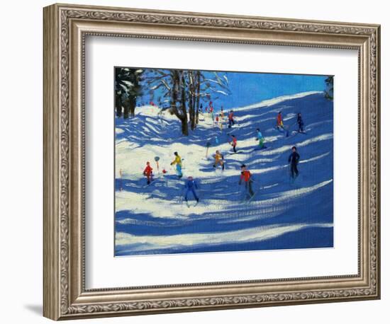 Blue Shadows, Morzine-Andrew Macara-Framed Giclee Print