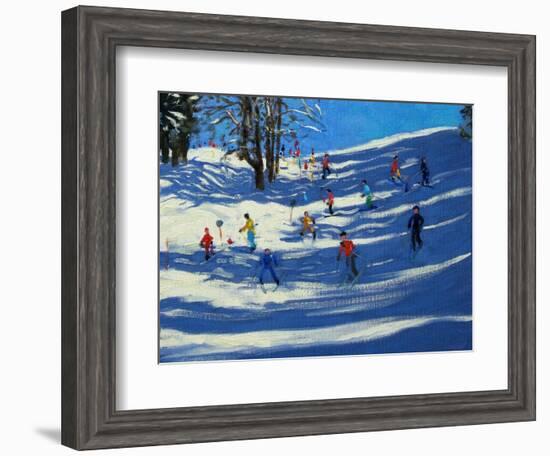 Blue Shadows, Morzine-Andrew Macara-Framed Giclee Print