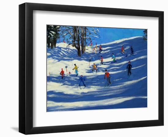 Blue Shadows, Morzine-Andrew Macara-Framed Giclee Print