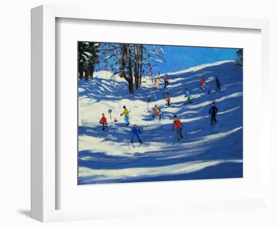 Blue Shadows, Morzine-Andrew Macara-Framed Giclee Print