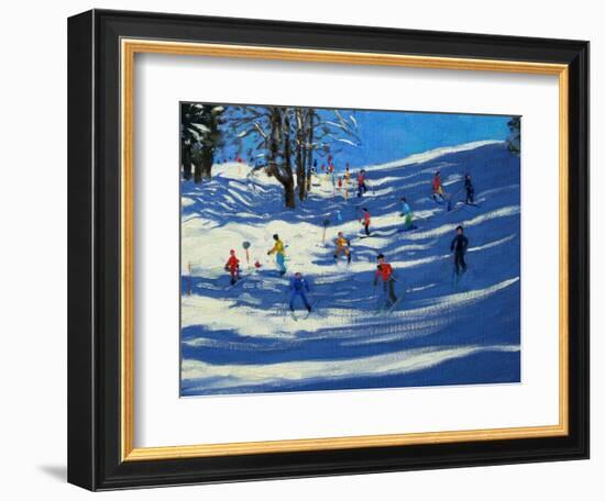 Blue Shadows, Morzine-Andrew Macara-Framed Giclee Print