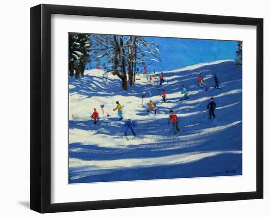 Blue Shadows, Morzine-Andrew Macara-Framed Giclee Print