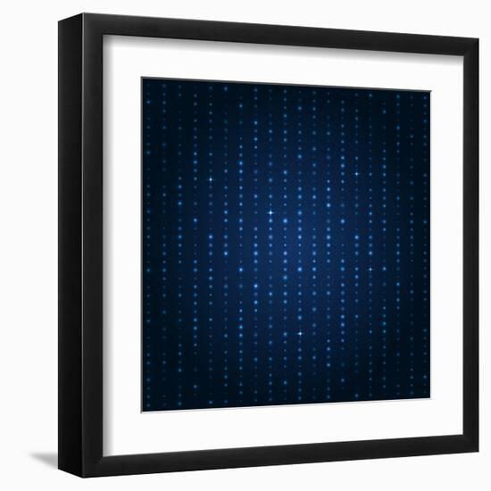 Blue Shining Pattern. Vector Background-Mastak A-Framed Art Print