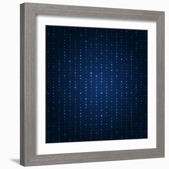 Blue Shining Pattern. Vector Background-Mastak A-Framed Art Print