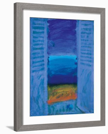 Blue Shutter II-Sara Hayward-Framed Giclee Print