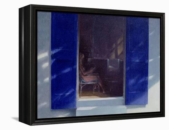 Blue Shutters, 1985-Lincoln Seligman-Framed Premier Image Canvas