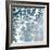 Blue Silver Floral Stamp-Jace Grey-Framed Art Print