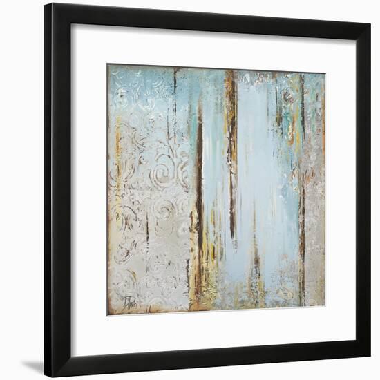 Blue Silver Square I-Patricia Pinto-Framed Art Print