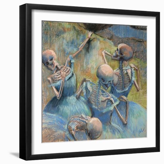 Blue Skelly Dancers-Marie Marfia Fine Art-Framed Giclee Print