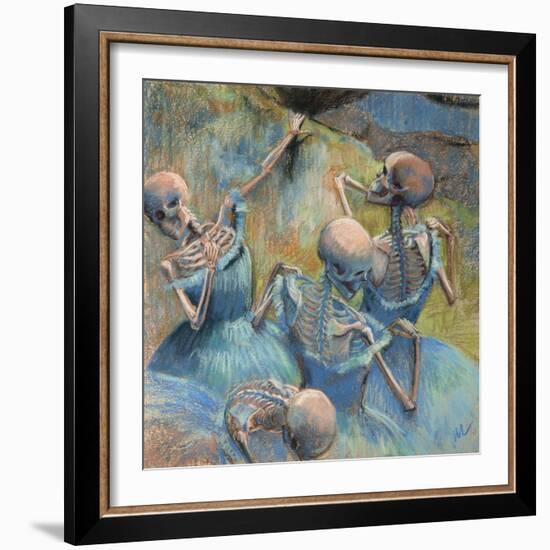 Blue Skelly Dancers-Marie Marfia Fine Art-Framed Giclee Print