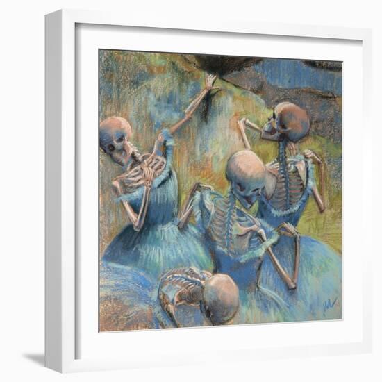 Blue Skelly Dancers-Marie Marfia Fine Art-Framed Giclee Print