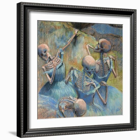 Blue Skelly Dancers-Marie Marfia Fine Art-Framed Giclee Print