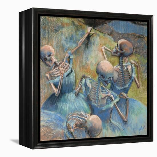 Blue Skelly Dancers-Marie Marfia Fine Art-Framed Premier Image Canvas