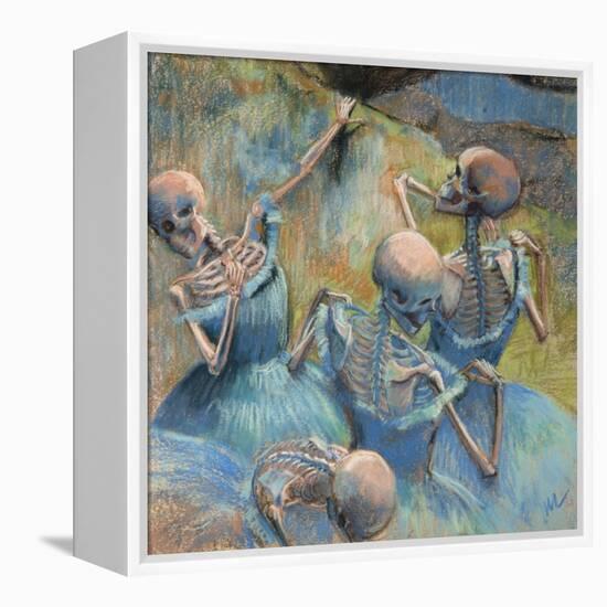 Blue Skelly Dancers-Marie Marfia Fine Art-Framed Premier Image Canvas