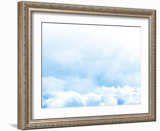 Blue Sky and Clouds Abstract Illustration-karandaev-Framed Photographic Print