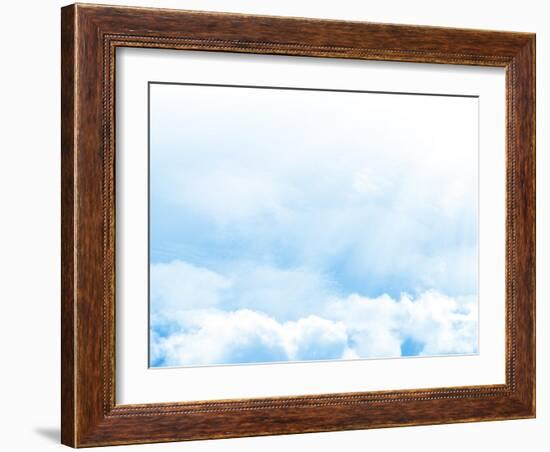 Blue Sky and Clouds Abstract Illustration-karandaev-Framed Photographic Print