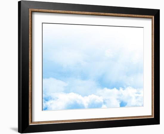 Blue Sky and Clouds Abstract Illustration-karandaev-Framed Photographic Print
