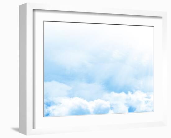 Blue Sky and Clouds Abstract Illustration-karandaev-Framed Photographic Print