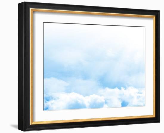 Blue Sky and Clouds Abstract Illustration-karandaev-Framed Photographic Print