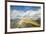 Blue sky and clouds on the rocky peaks of the Odle mountain range seen from Seceda, Val Gardena, Tr-Roberto Moiola-Framed Photographic Print