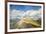 Blue sky and clouds on the rocky peaks of the Odle mountain range seen from Seceda, Val Gardena, Tr-Roberto Moiola-Framed Photographic Print