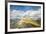 Blue sky and clouds on the rocky peaks of the Odle mountain range seen from Seceda, Val Gardena, Tr-Roberto Moiola-Framed Photographic Print