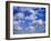 Blue Sky and Puffy White Clouds-Fraser Hall-Framed Photographic Print